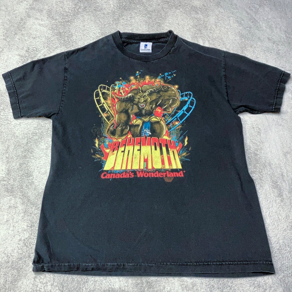 Vintage‎ Canada's Wonderland T-Shirt Behemoth Roller Coaster Tee Mens Large